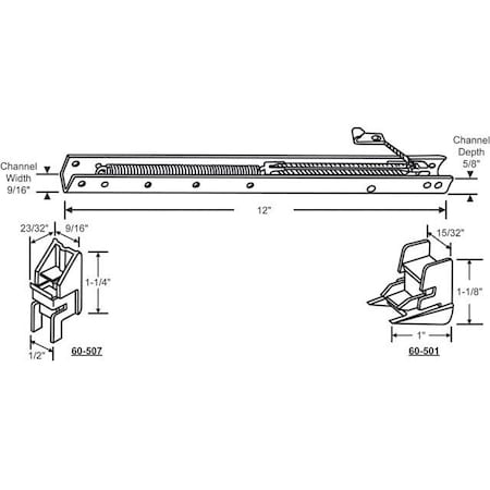 Strybuc 12in Window Channel Balance 60-111-1